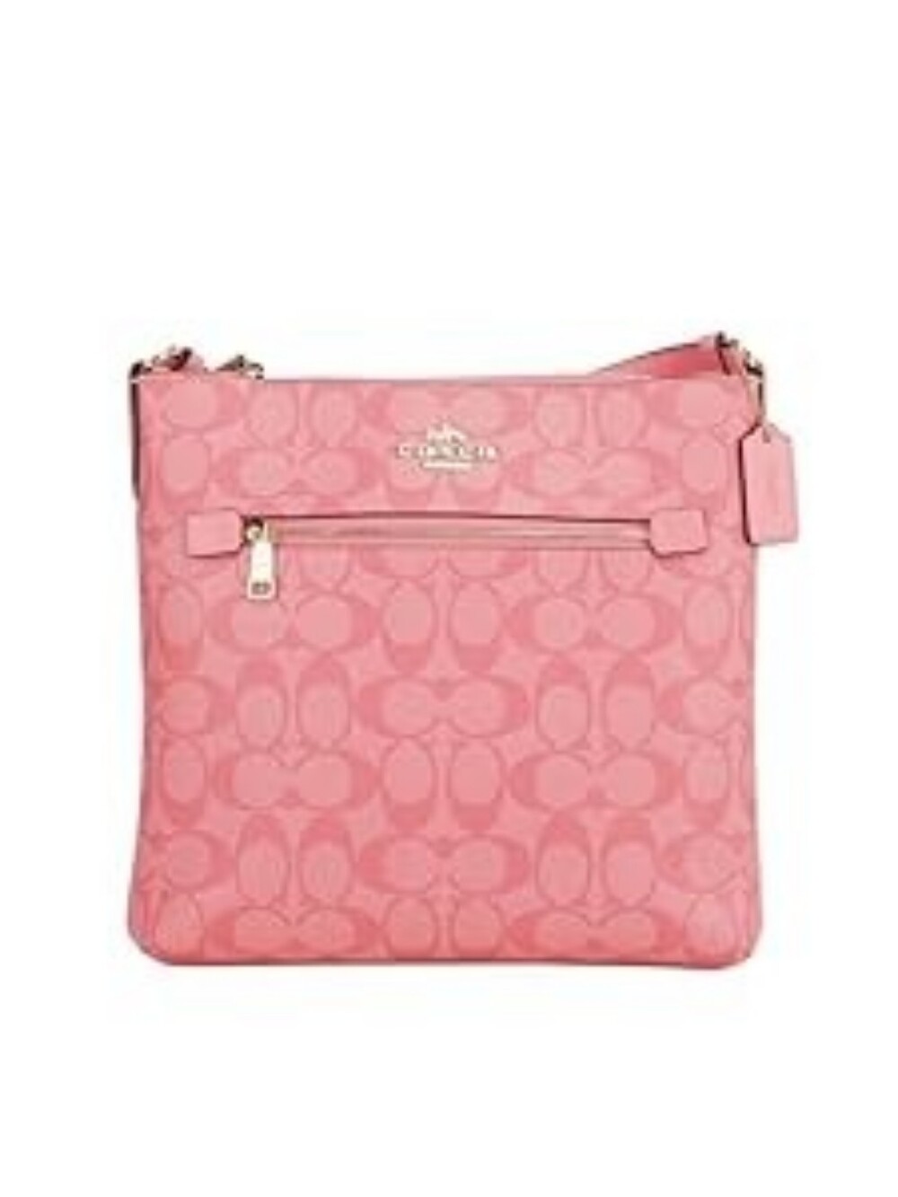 #212 NWT - Coach Women's Rowan File Bag (Signature Canvas - Pink Lemonade)